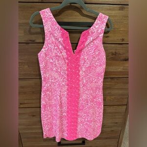 LILLY PULITZER For Target See Ya Later Shift Dress Pink Sleeveless Size 6